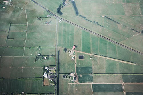 Immagine gratuita di campagna, fotografia aerea, ripresa da drone