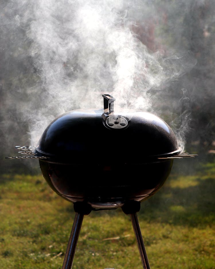 Steam Floating Over Barbecue