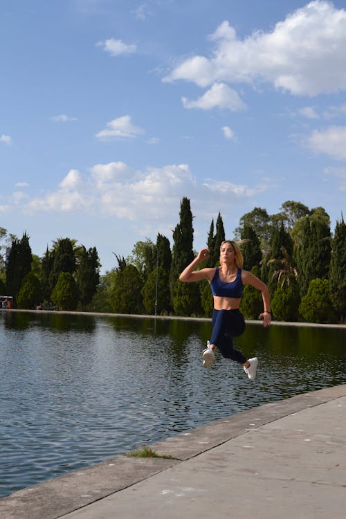 Fit Woman doing Exercises 