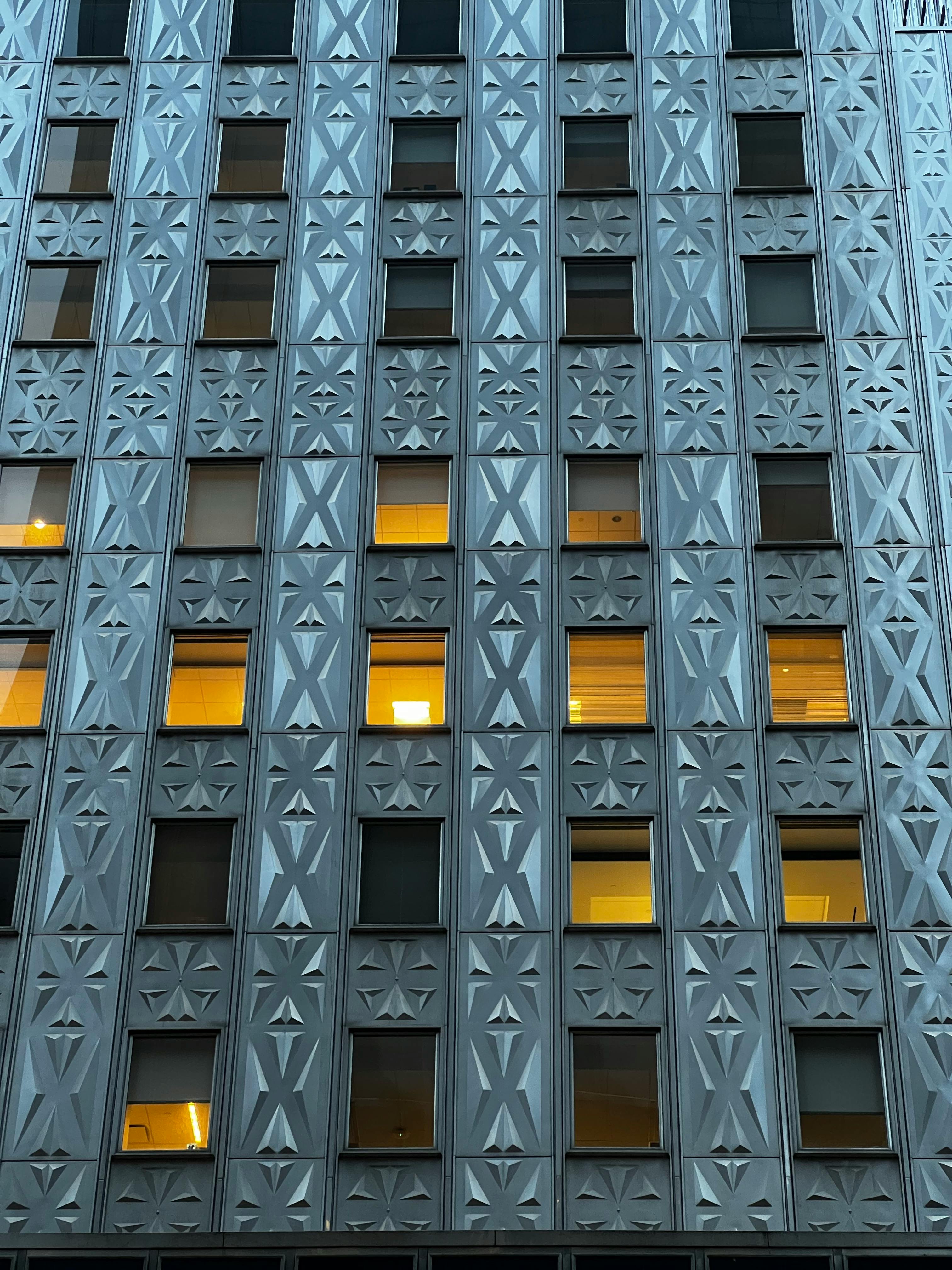 Ingyenes stockfotó ablakok, acélszerkezet, alkony témában Stockfotó