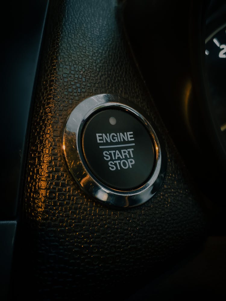 Car Start Button In Close-Up Photography 