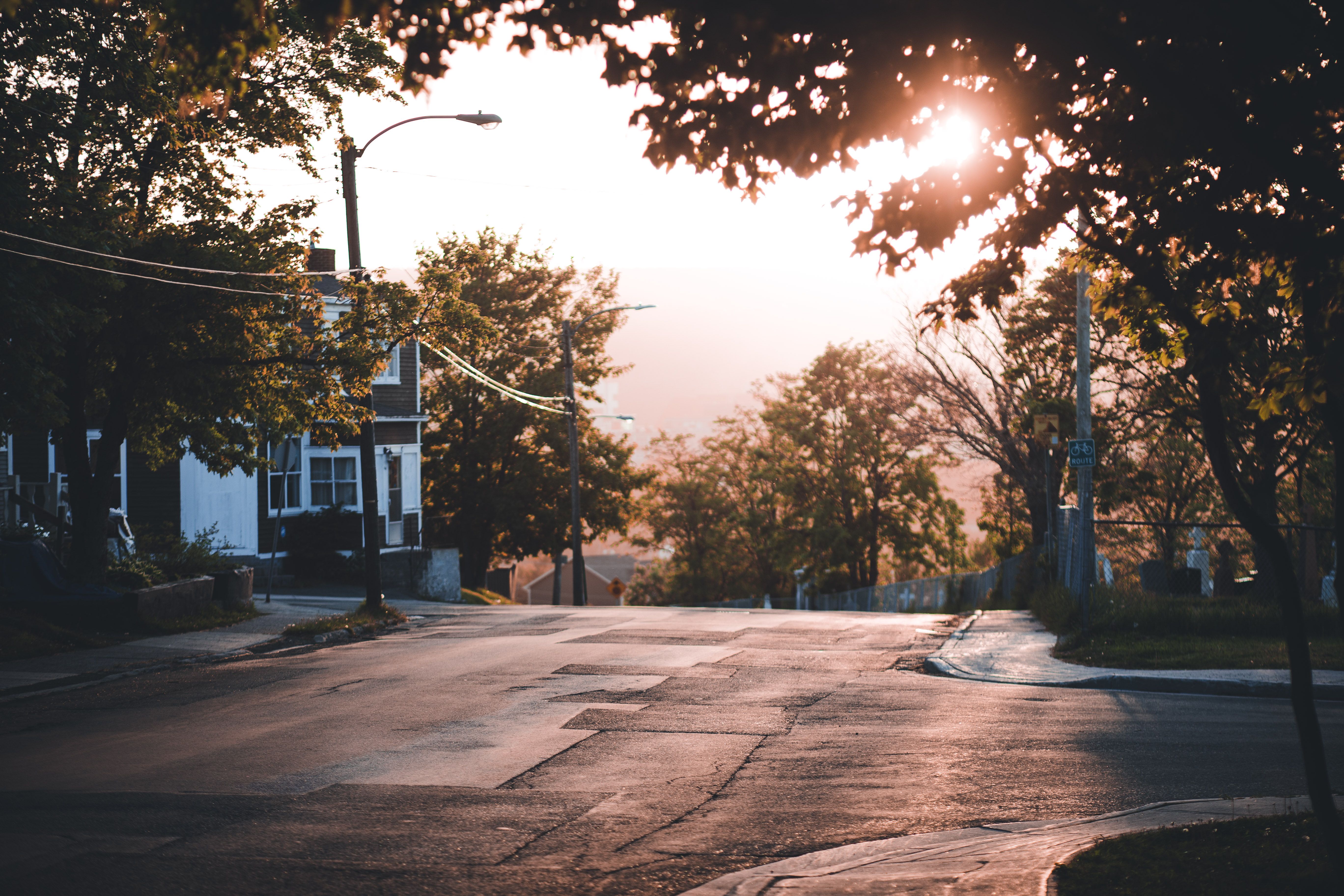 Quiet residential street in Springfield Tennessee