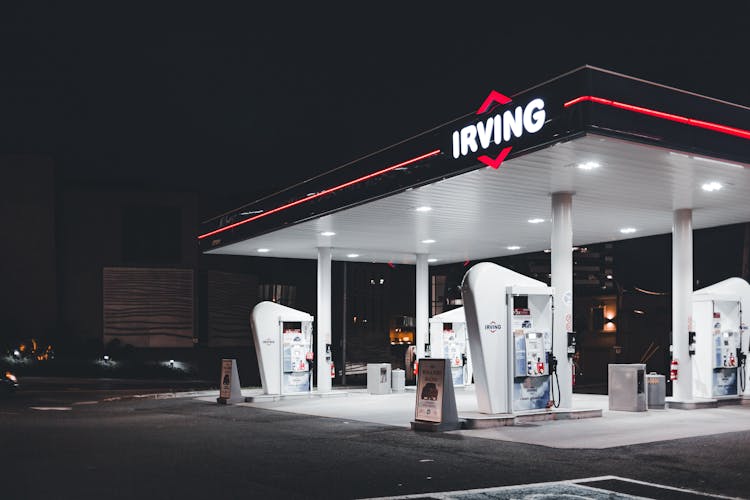 Gas Station During Nighttime 