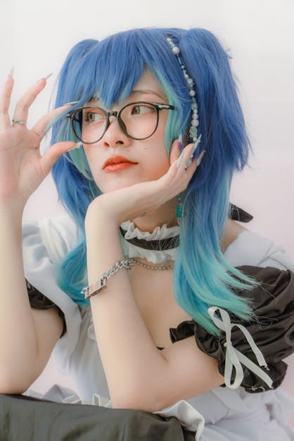 8. "Gamer with Blue Hair Cosplay" - wide 3