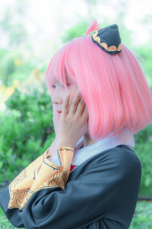 Foto profissional grátis de anime, cabelo cor-de-rosa, caractere