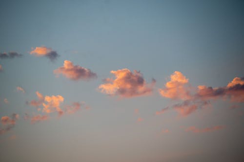 Clouds on a Blue Sky during Dusk 