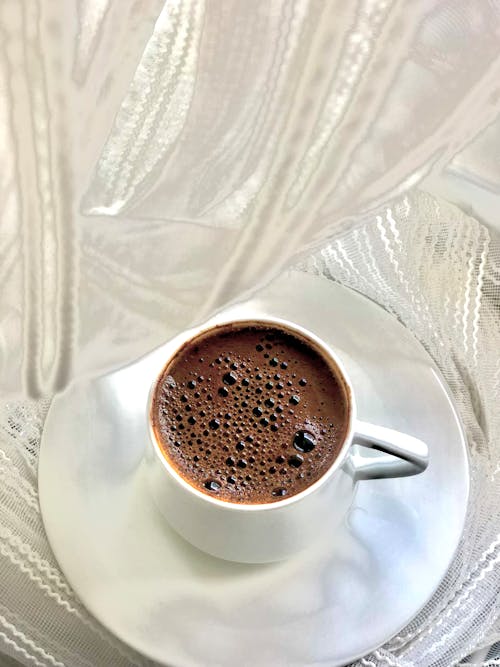 Coffee on White Ceramic Cup