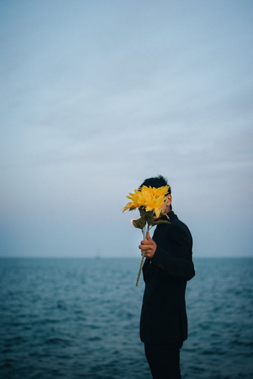 Kostnadsfri bild av gul blomma, håller, hav