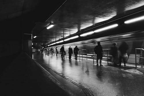 People in the Train Platform