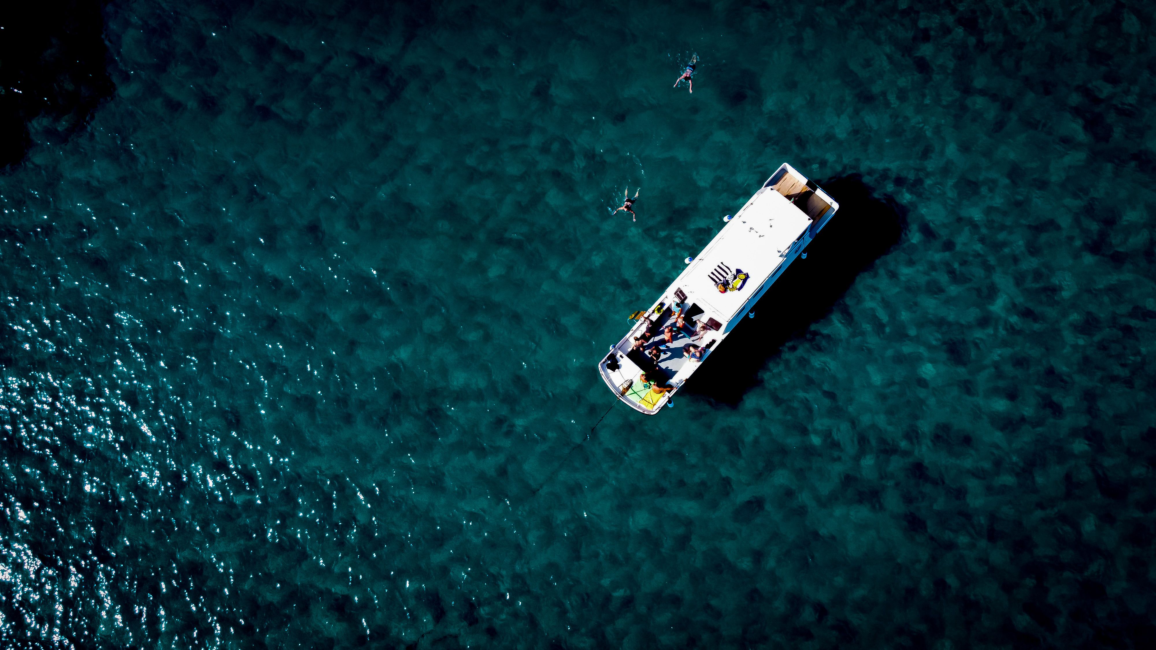 Aerial View of a Boat on Water · Free Stock Photo