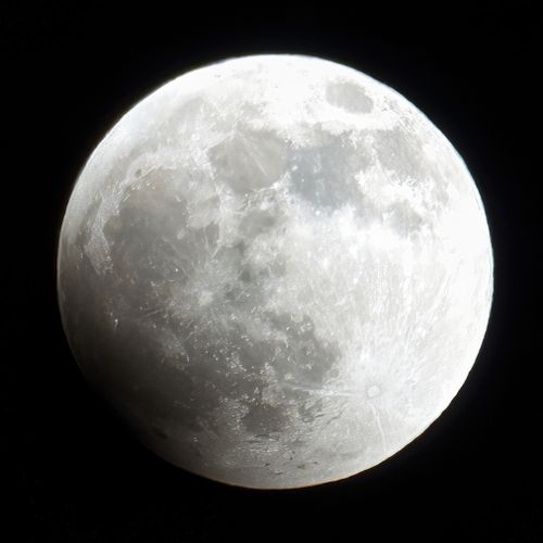 Free Crisp monochrome photo capturing the detailed surface of the full moon in a starless night sky. Stock Photo