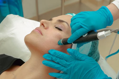 Woman Having a Facial Treatment 