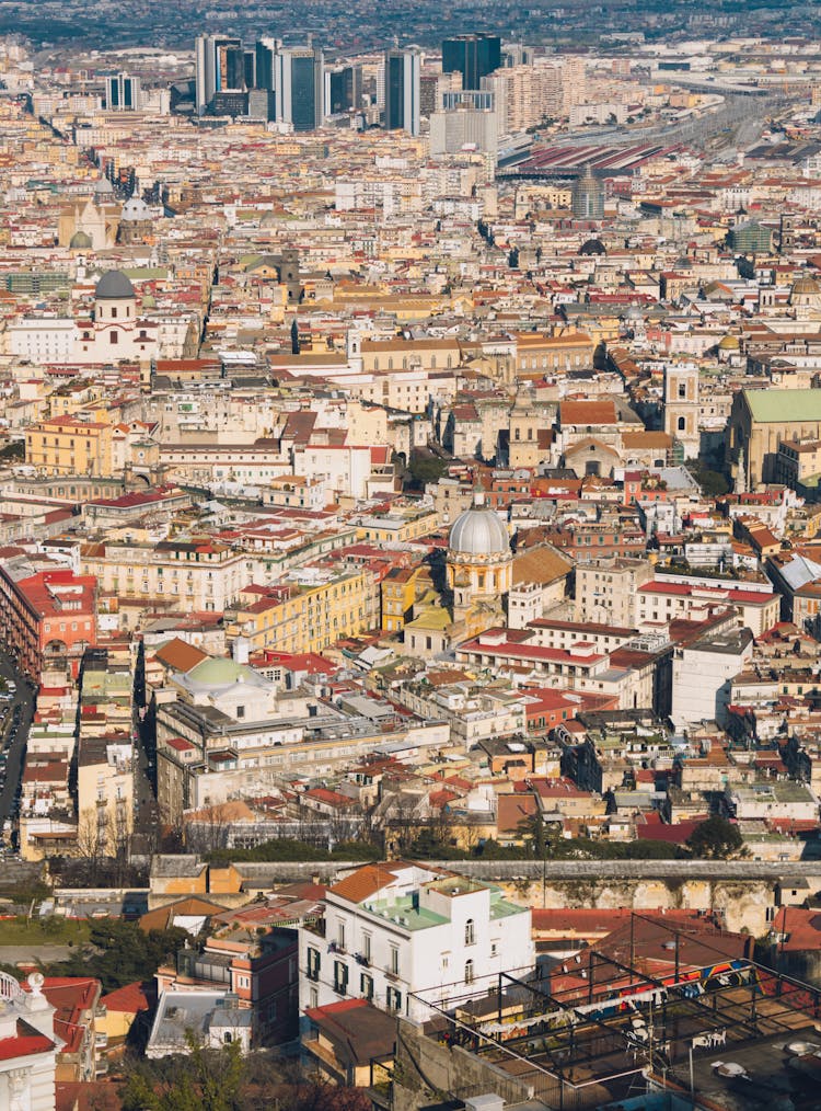 Drone Shot Of Naples