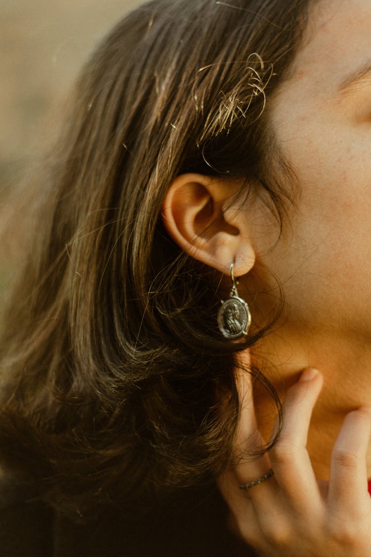 Earring On Woman Ear