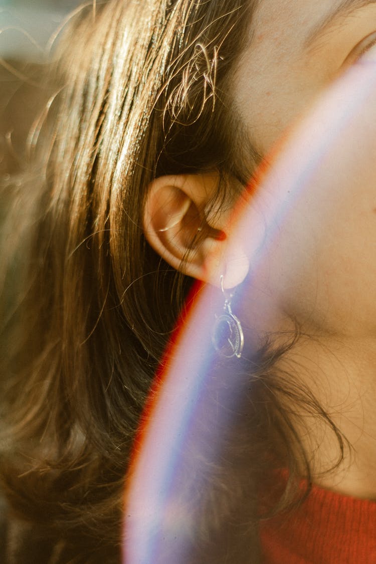 Woman Ear With Earring