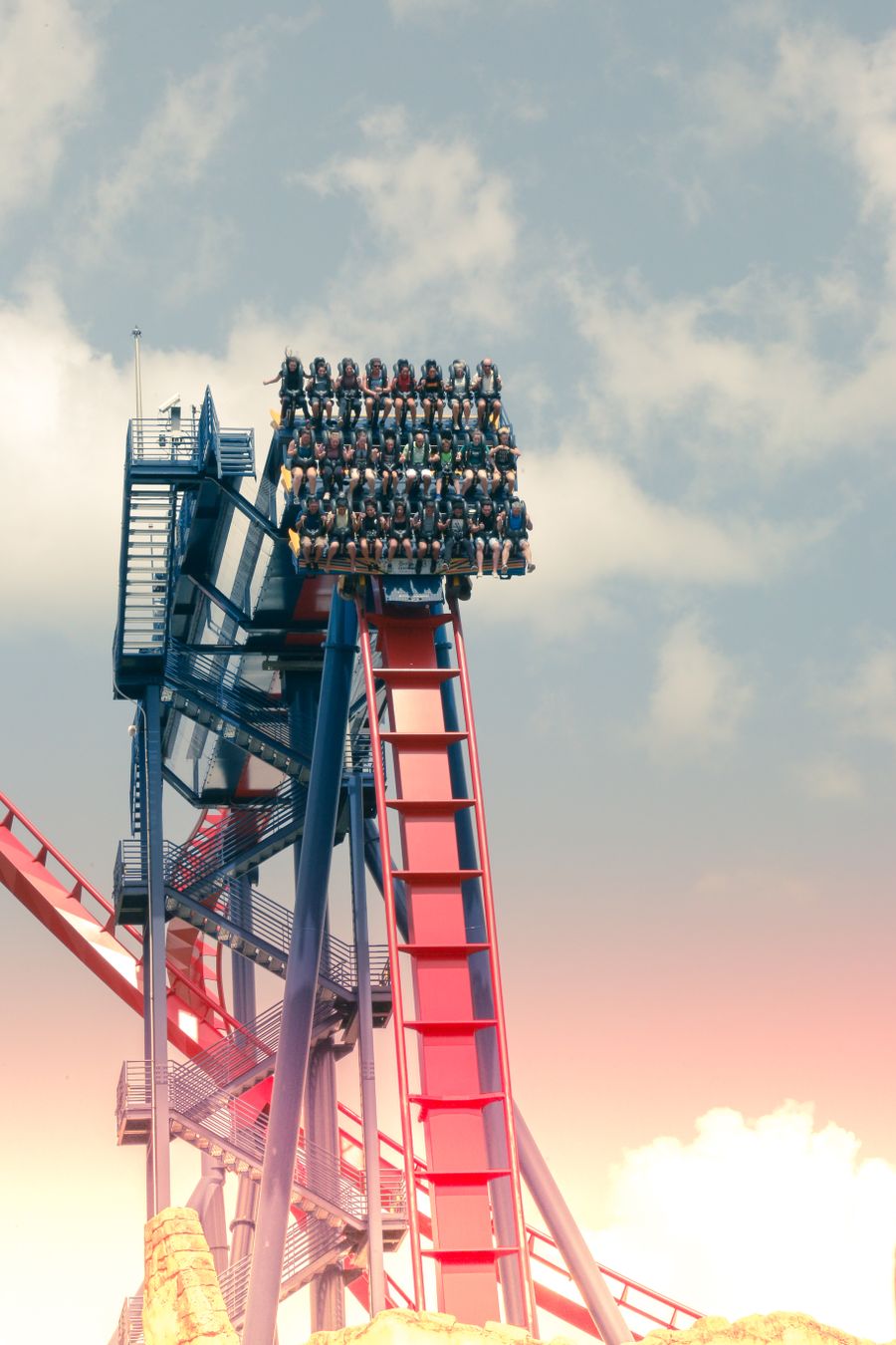 Orlando theme park roller coaster