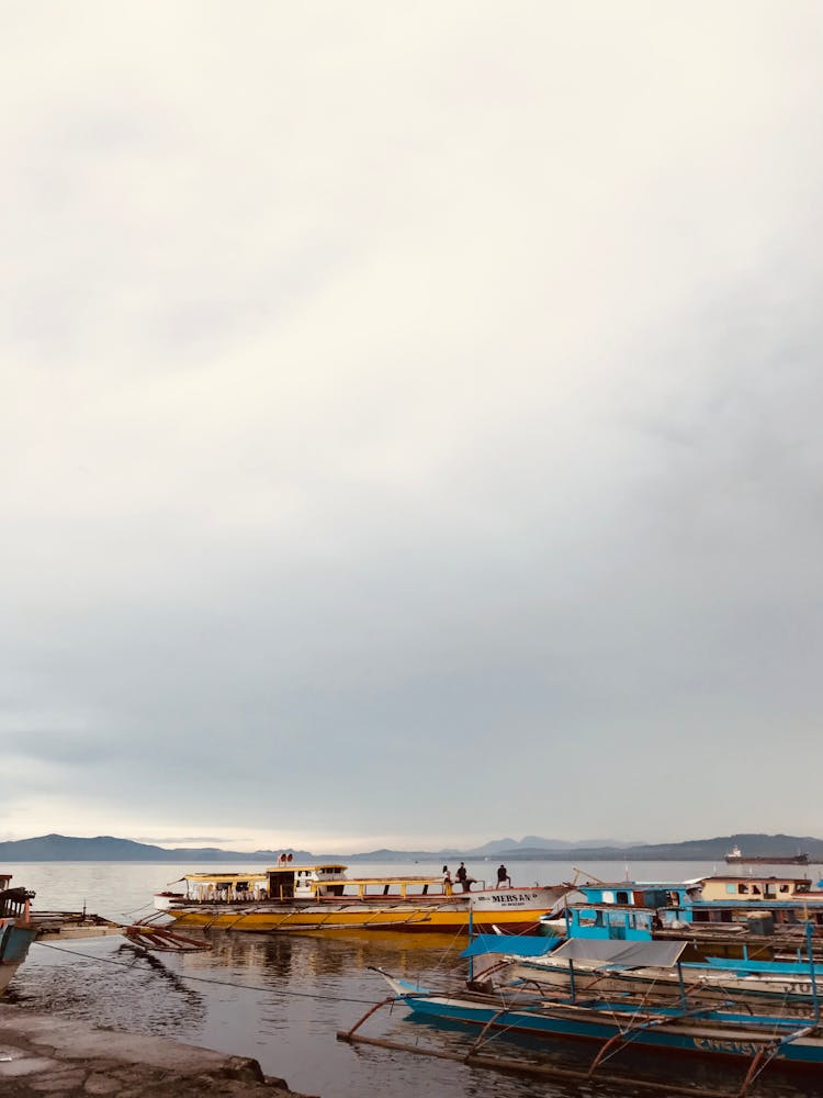 Fishing Boats By The Seaside In The Philippines