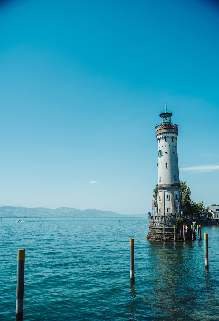 The Lindau Lighthouse On Lake Constance