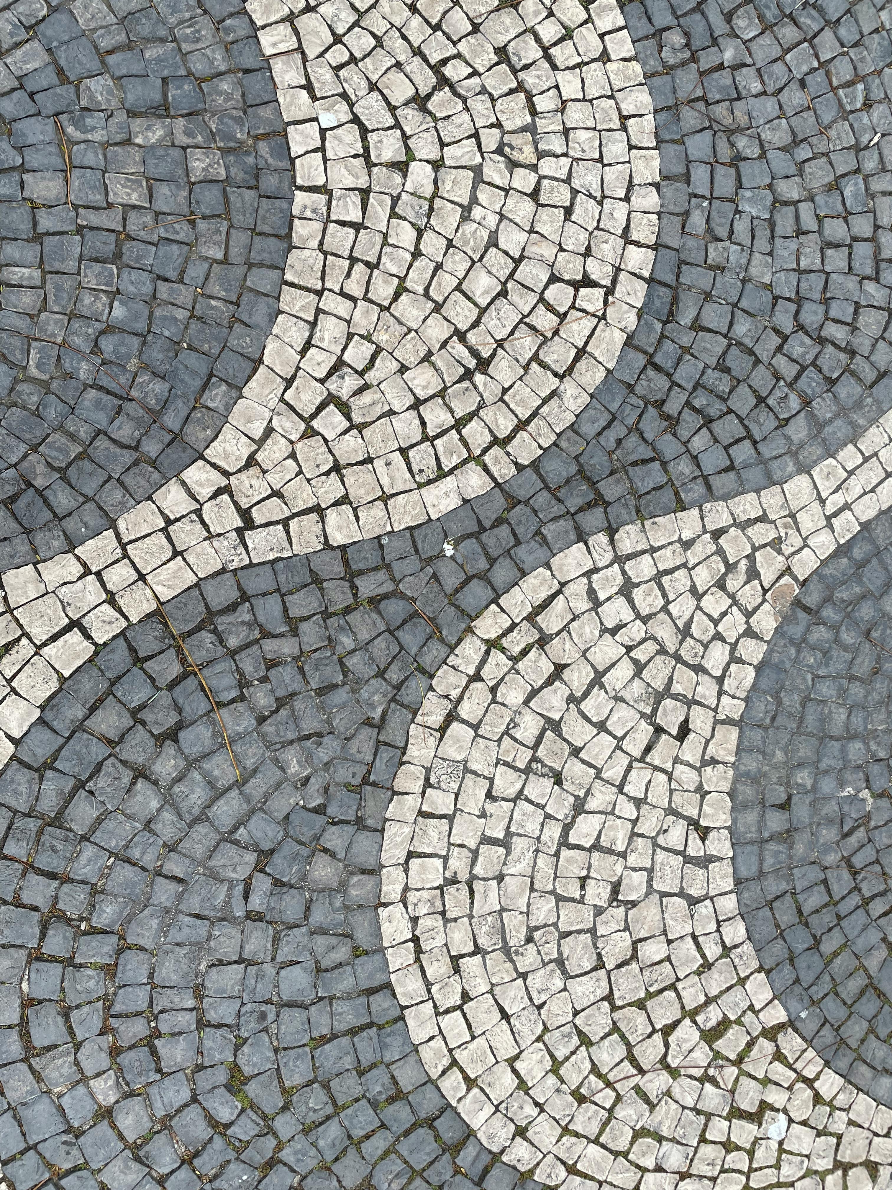 mosaic tiles on the ground