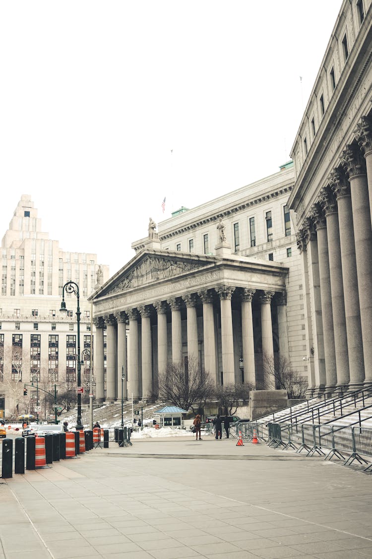 New York County Courthouse Under White Sky