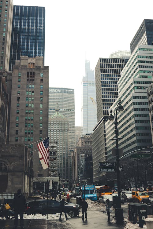 건물, 걷고 있는, 뉴욕의 무료 스톡 사진