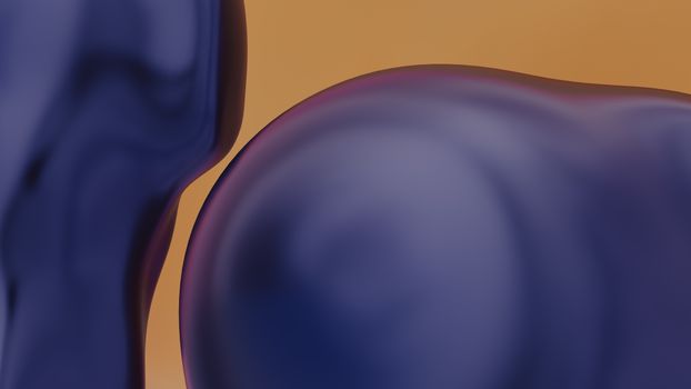 Abstract blue shapes on a warm background create a smooth and modern visual.