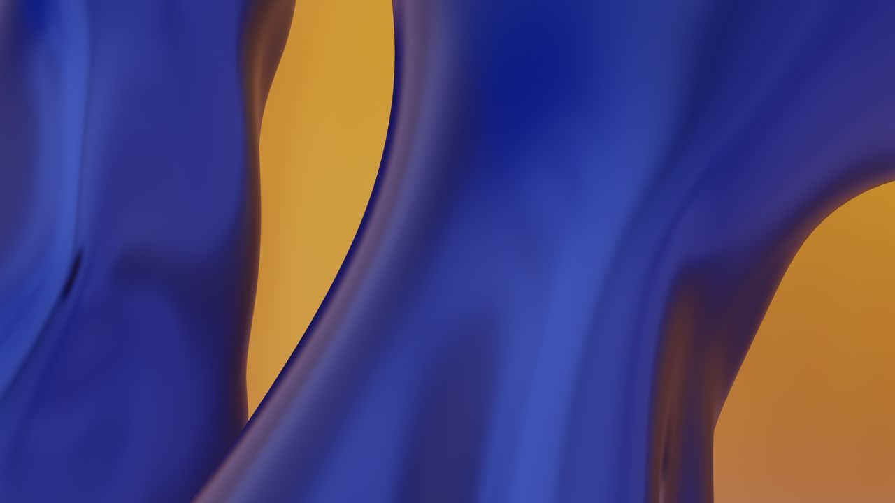 abstract image of flowing blue and orange shapes creating a dynamic vi