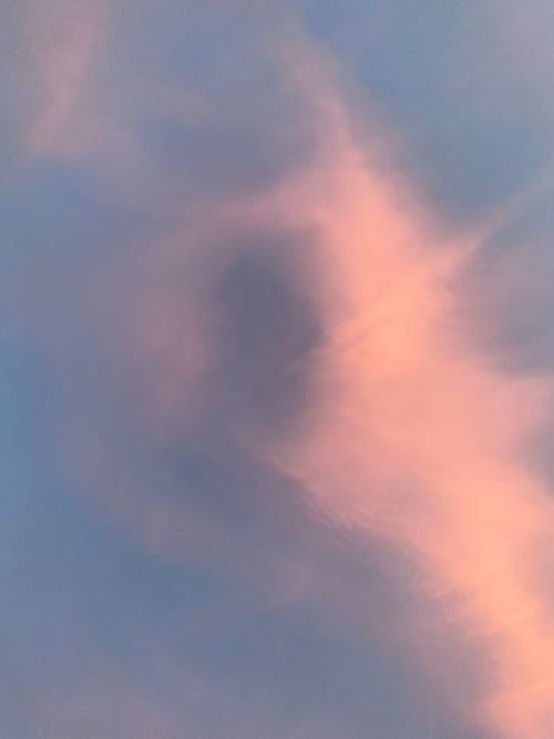 White and Pink Clouds on a Blue Sky