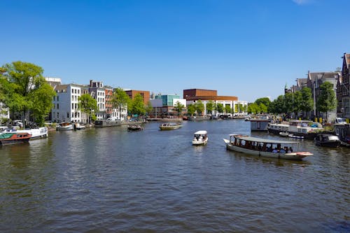 Kostnadsfri bild av amstel, amsterdam, båtar