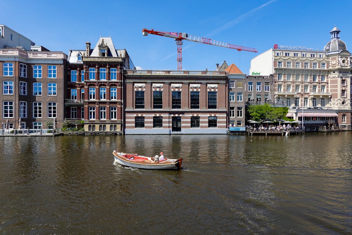 Immagine gratuita di amsterdam, barca, canale