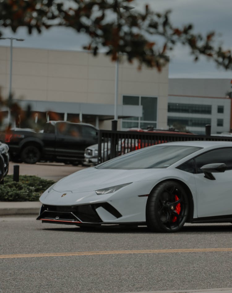 A White Lamborghini Huracan