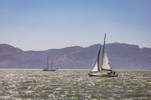 Sailboats on Sea