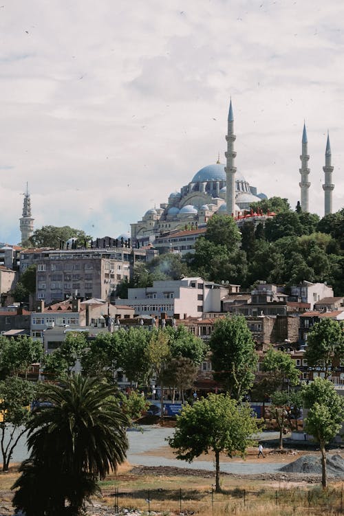 Cloudy Sky over Suleymaniye Mosque in Istanbul, Turkey