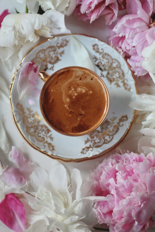 White Ceramic Cup With Coffee