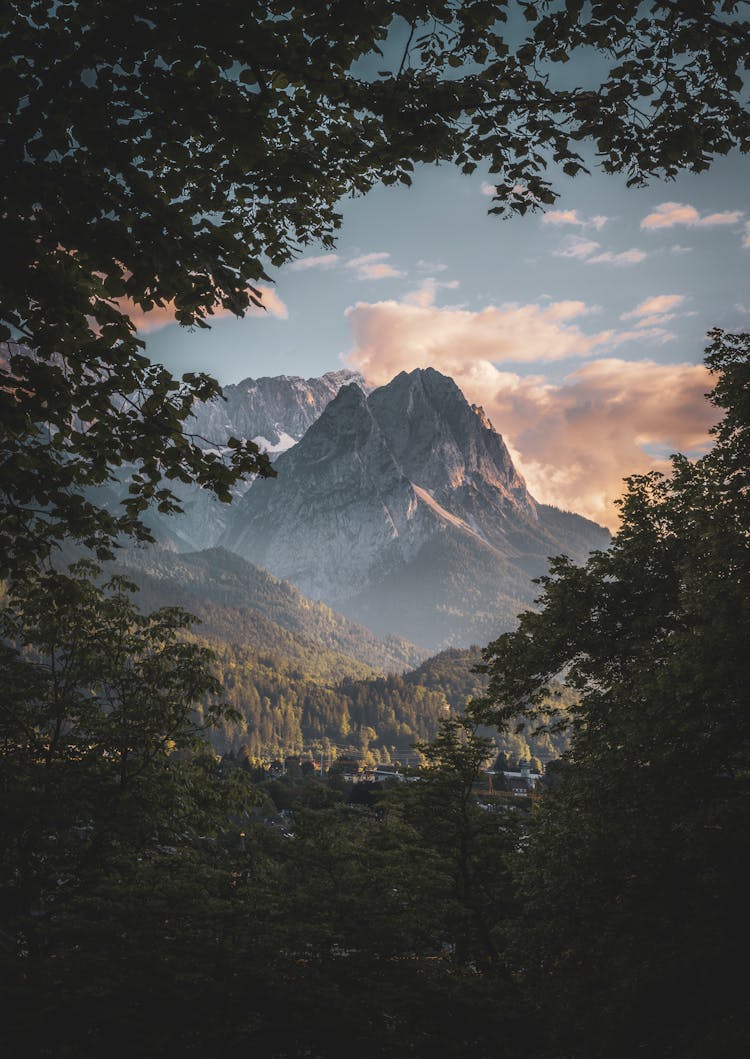 The Zugspitze At Sunset