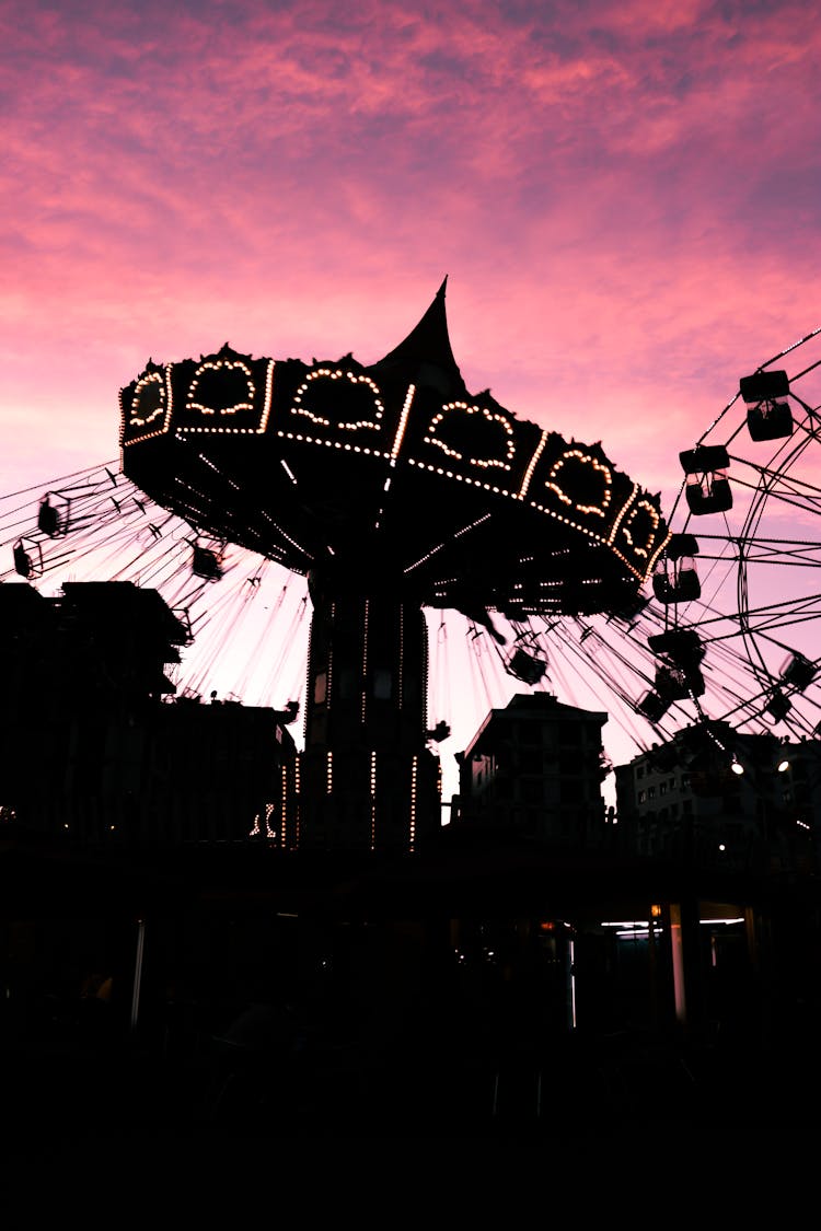 Carousel At Sunset