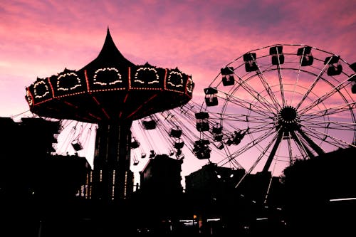 Silhouette of Amusement Rides