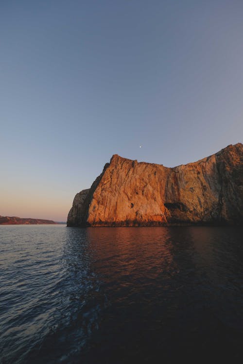 Rocks of a Cliff over a Sea