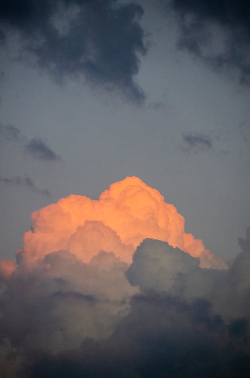 Free Orange Clouds on the Sky Stock Photo