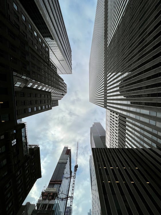 Low Angle Shot of High-rise Buildings · Free Stock Photo