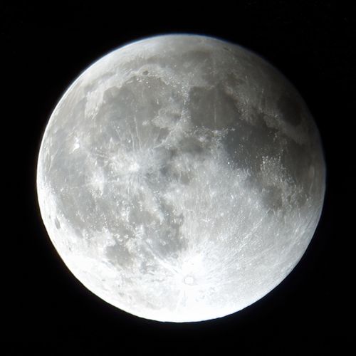 Free Close-up view of the full moon with detailed lunar surface in night sky. Stock Photo