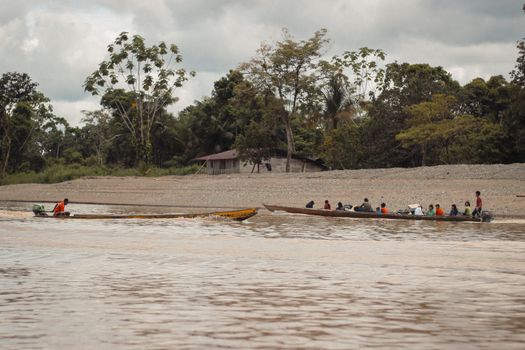 Night canoeing for caimans — Amazon — Brazil