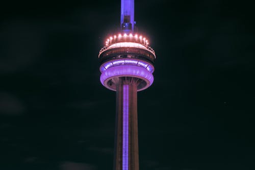 Free stock photo of CN Tower in Toronto at Night Stock Photo