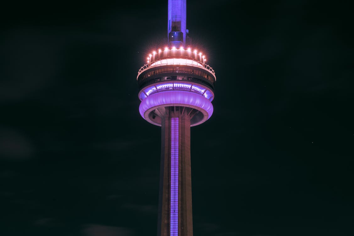 Free stock photo of CN Tower in Toronto at Night Stock Photo