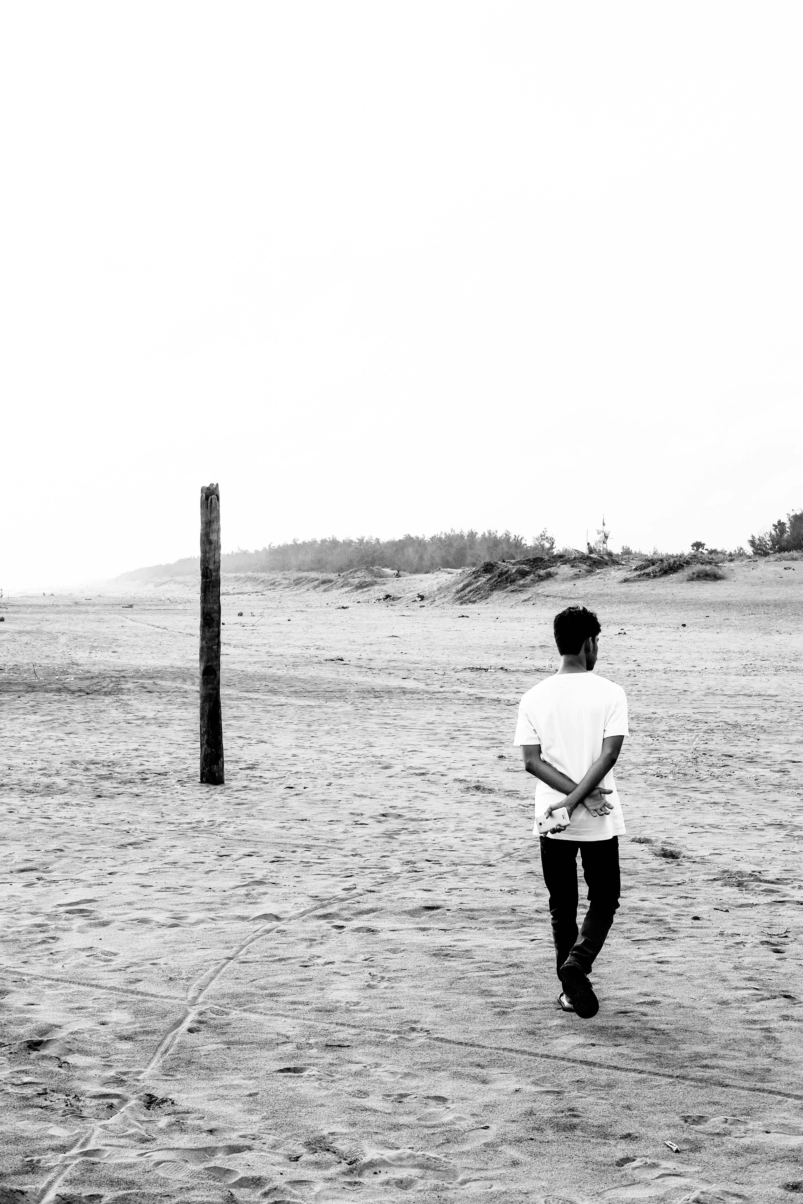 Free stock photo of beach, black and white, bnw