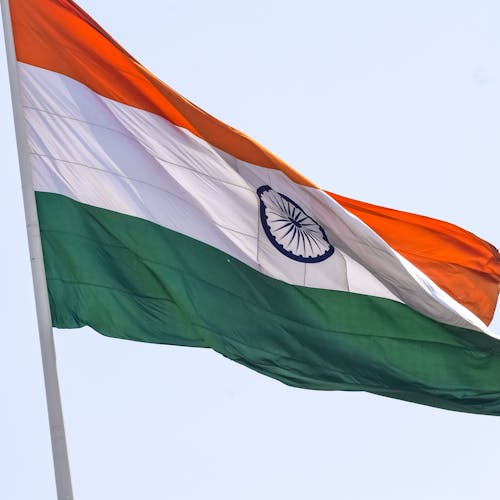 Waving Indian Flag · Free Stock Photo