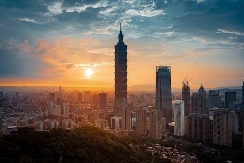 City Skyline during Sunset