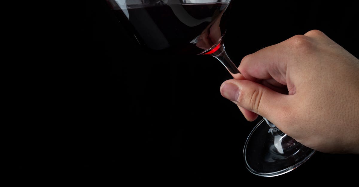 How do you hold a red wine glass