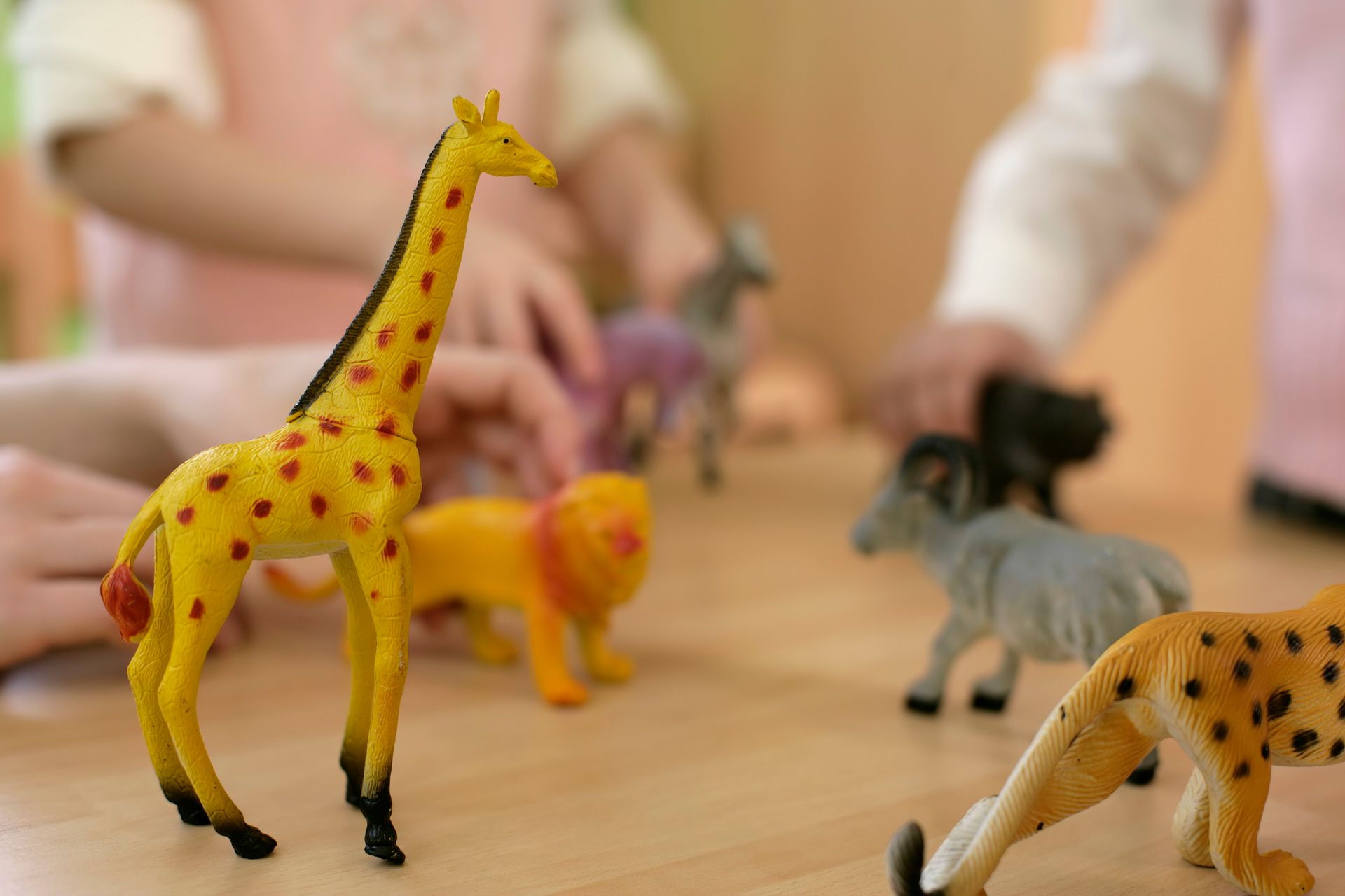 Animal Figure Plastic Toys in Close-up Shot