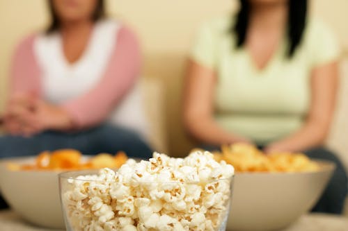 Popcorn in Clear Bowl